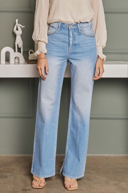 Kvinders Flared Jeans Høj Talje Denim