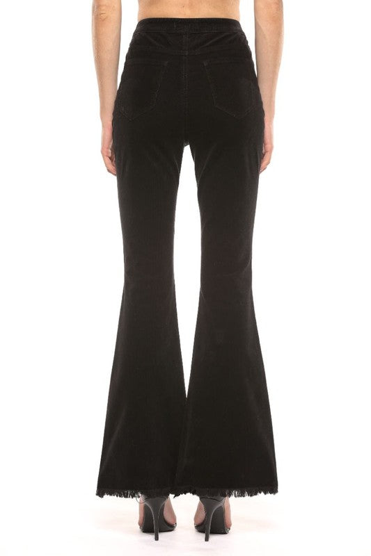 Kvinders Høj Talje Corduroy Super Flare Jeans