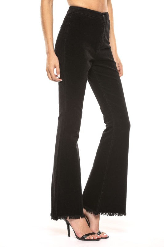 Kvinders Høj Talje Corduroy Super Flare Jeans