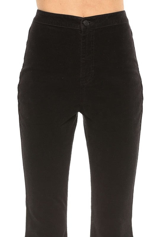 Kvinders Høj Talje Corduroy Super Flare Jeans