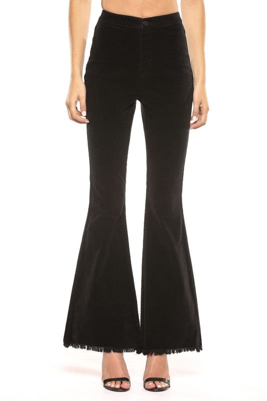 Kvinders Høj Talje Corduroy Super Flare Jeans