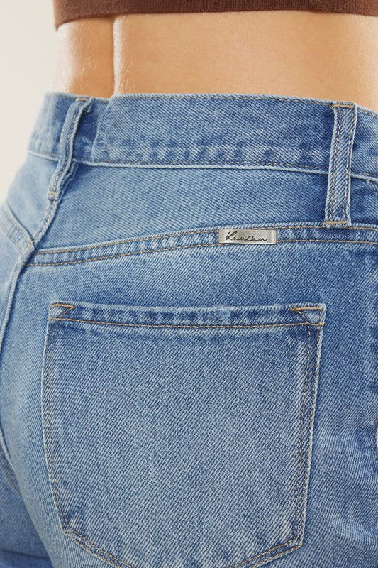 Kvinders Høj Talje Mom Fit Denim Jeans