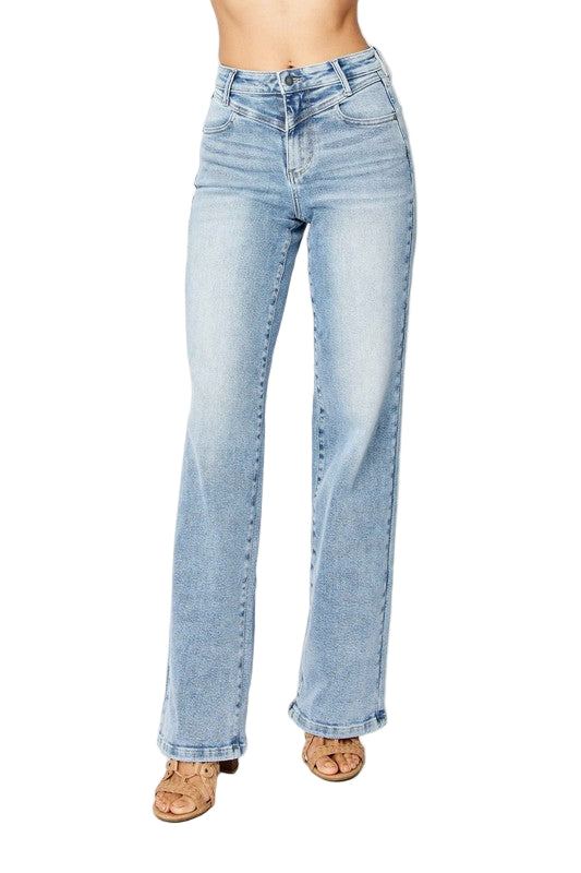 Kvinders Høj Talje Retro Jeans Medium Denim