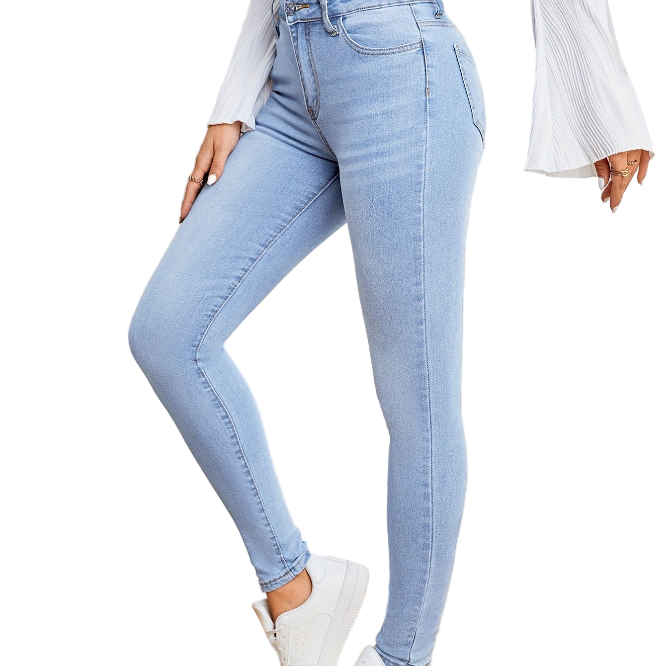 Kvinders Jeans Høj Talje Slim Fit