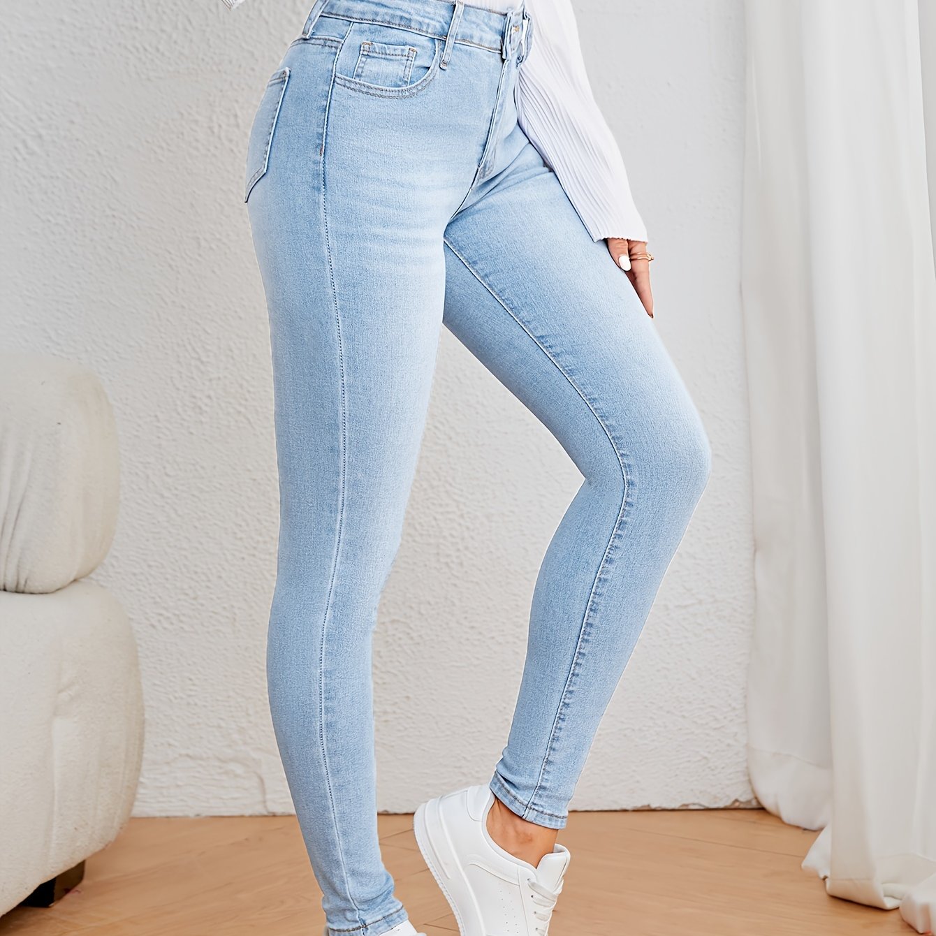 Kvinders Jeans Høj Talje Slim Fit