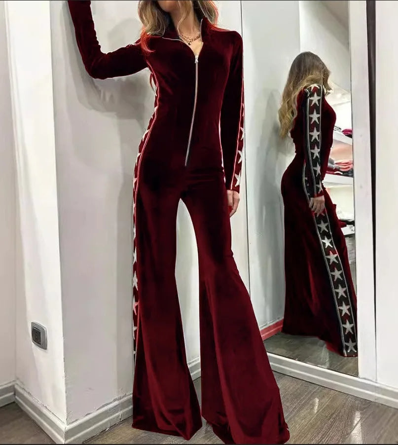 Kvinders Jumpsuit med Stjerneprint