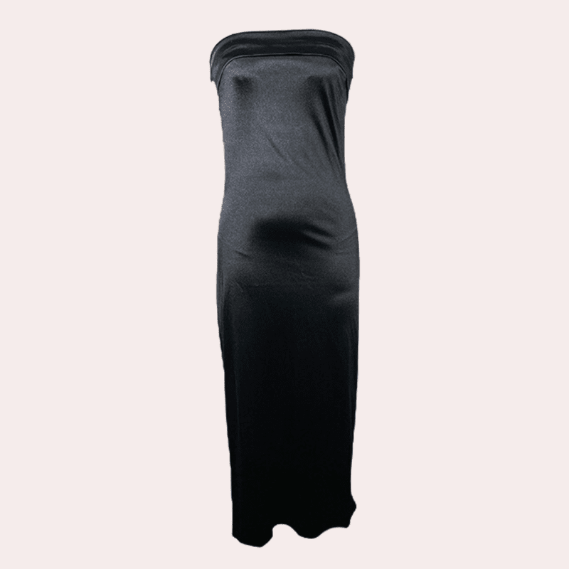 Kvinders Kjole Flydende Satin Polyester