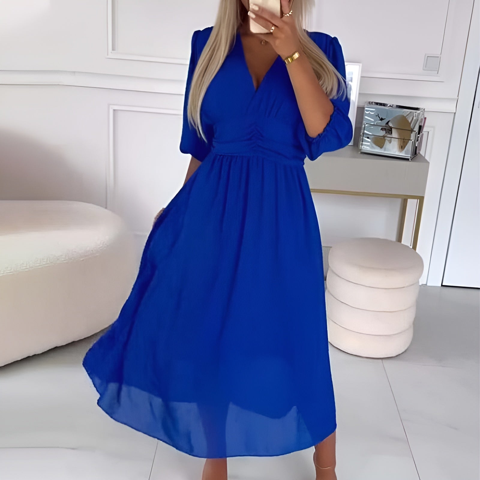 Kvinders Kjole Let Chiffon Elegant Draperet
