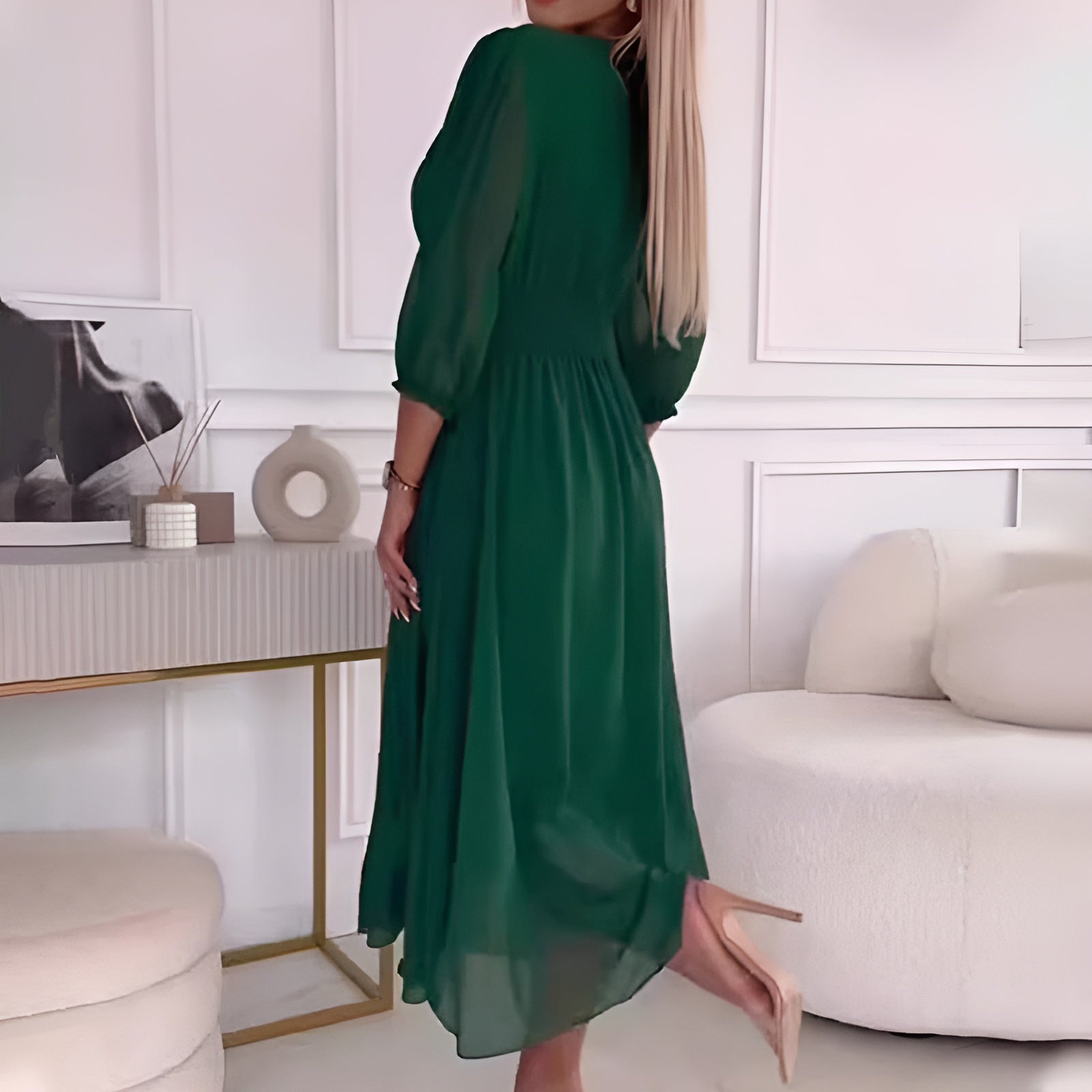 Kvinders Kjole Let Chiffon Elegant Draperet