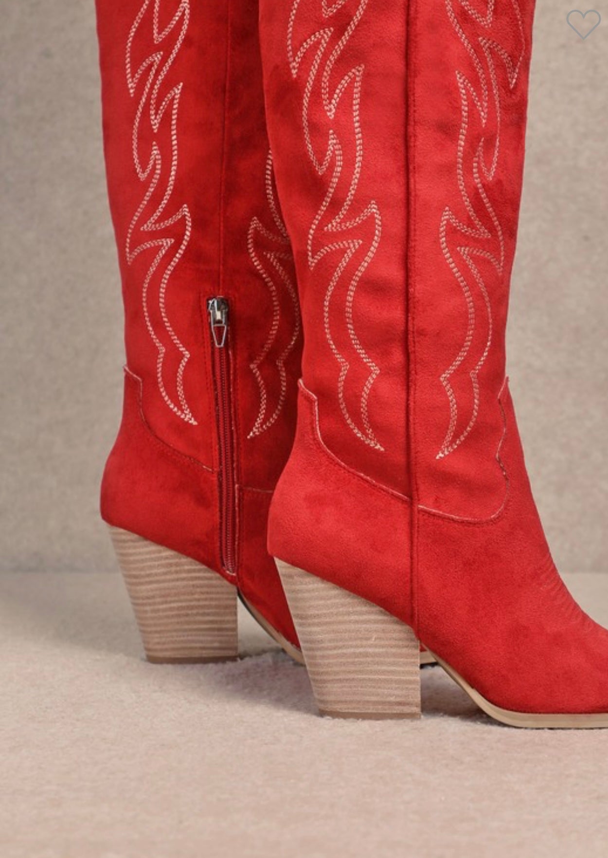 Kvinders Knæhøje Støvler Western Stil Kunstlæder