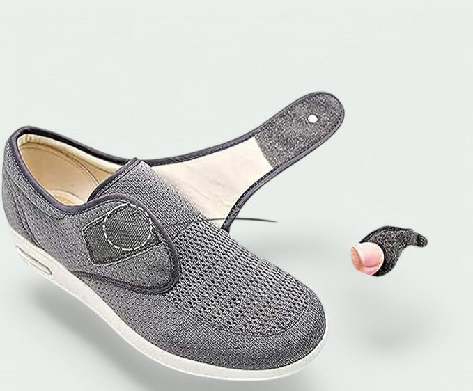 Kvinders Komfortable Sko med Velcro - Åndbare & Justerbare