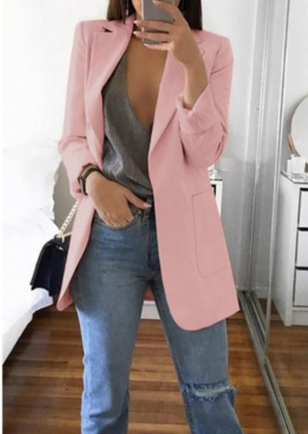 Kvinders Lang Blazerfrakke Trendy