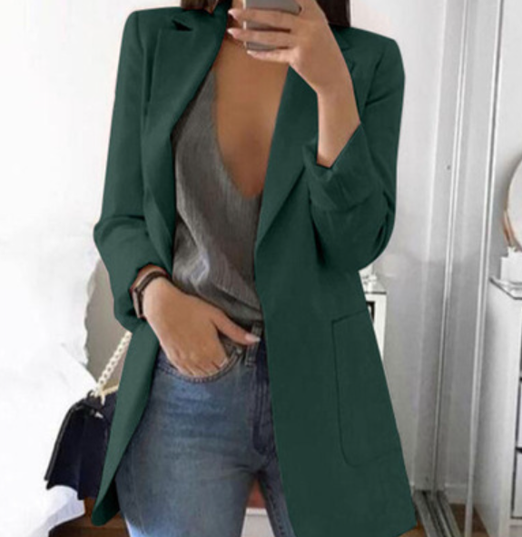 Kvinders Lang Blazerfrakke Trendy