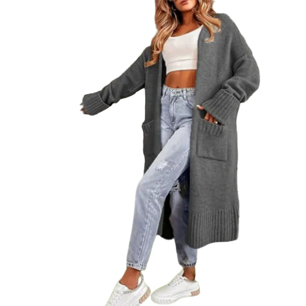 Kvinders Lang Cardigan Oversized Pasform