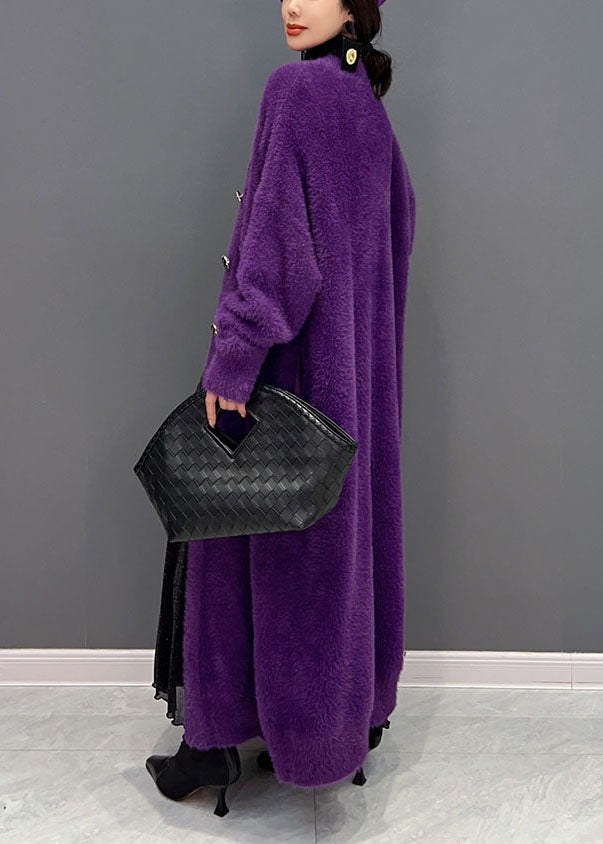 Kvinders Lang Cardigan med V-hals