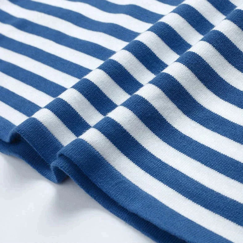 Kvinders Langærmet T-shirt Stribet Økologisk Bomuld