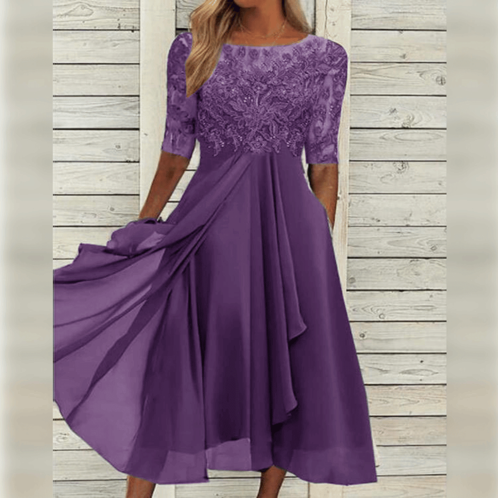 Kvinders Maxi Kjole Asymmetrisk A-Linje Blonder