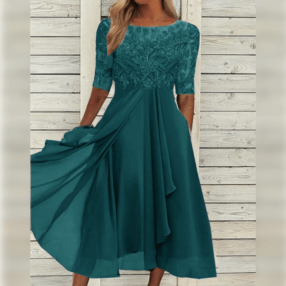 Kvinders Maxi Kjole Asymmetrisk A-Linje Blonder