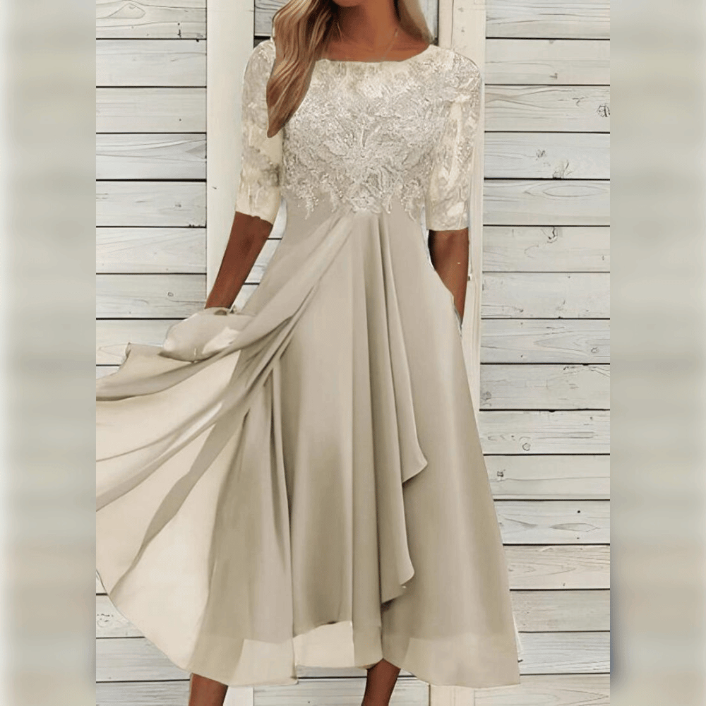 Kvinders Maxi Kjole Asymmetrisk A-Linje Blonder