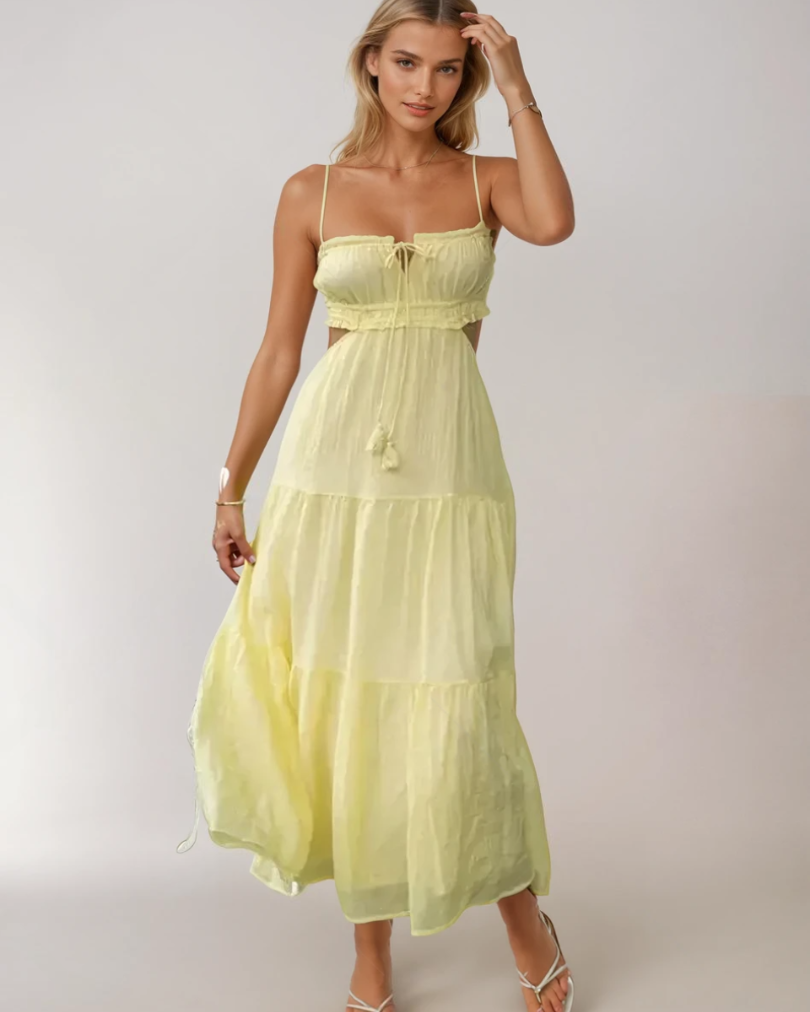 Kvinders Maxi Kjole Boho Chic Udsnit