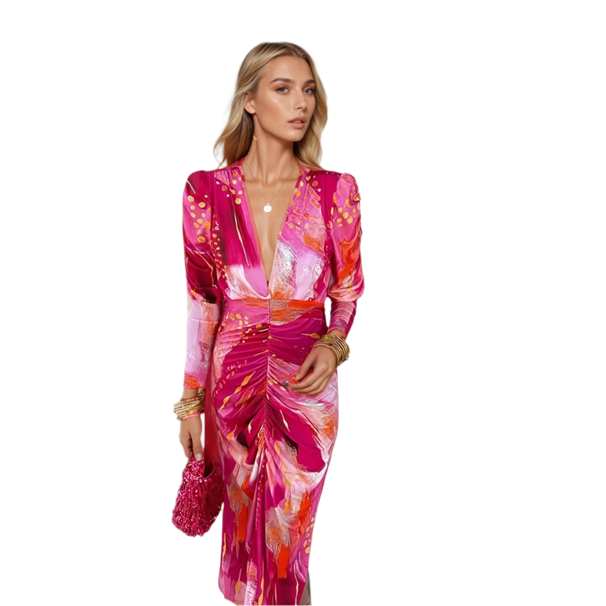 Kvinders Maxi Kjole Elegant Blød Stof