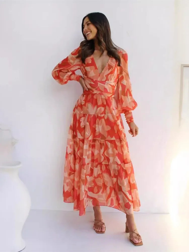 Kvinders Maxi Kjole Elegant Chiffon