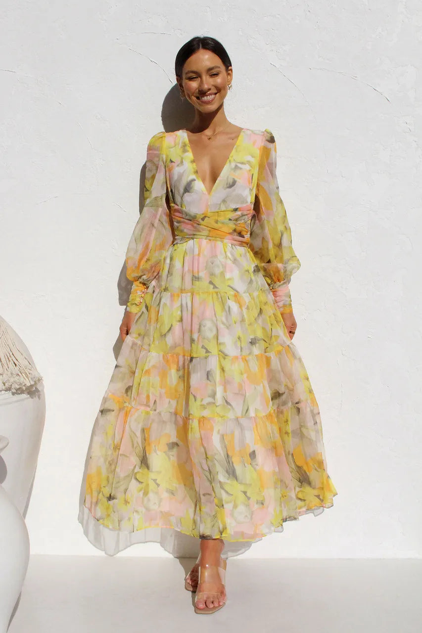 Kvinders Maxi Kjole Elegant Chiffon