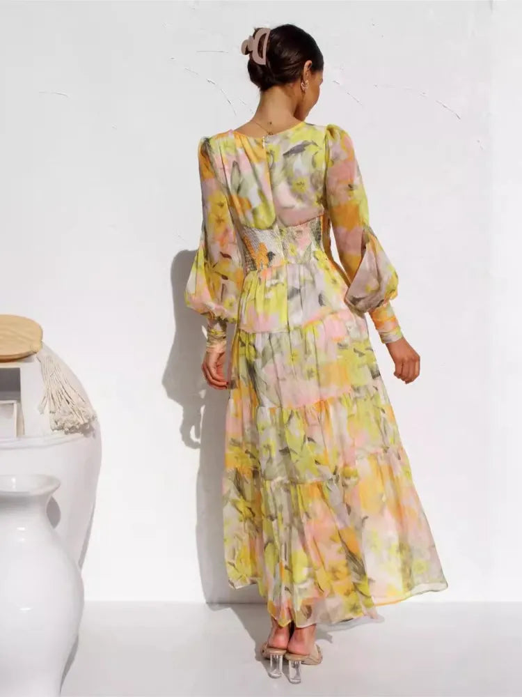 Kvinders Maxi Kjole Elegant Chiffon