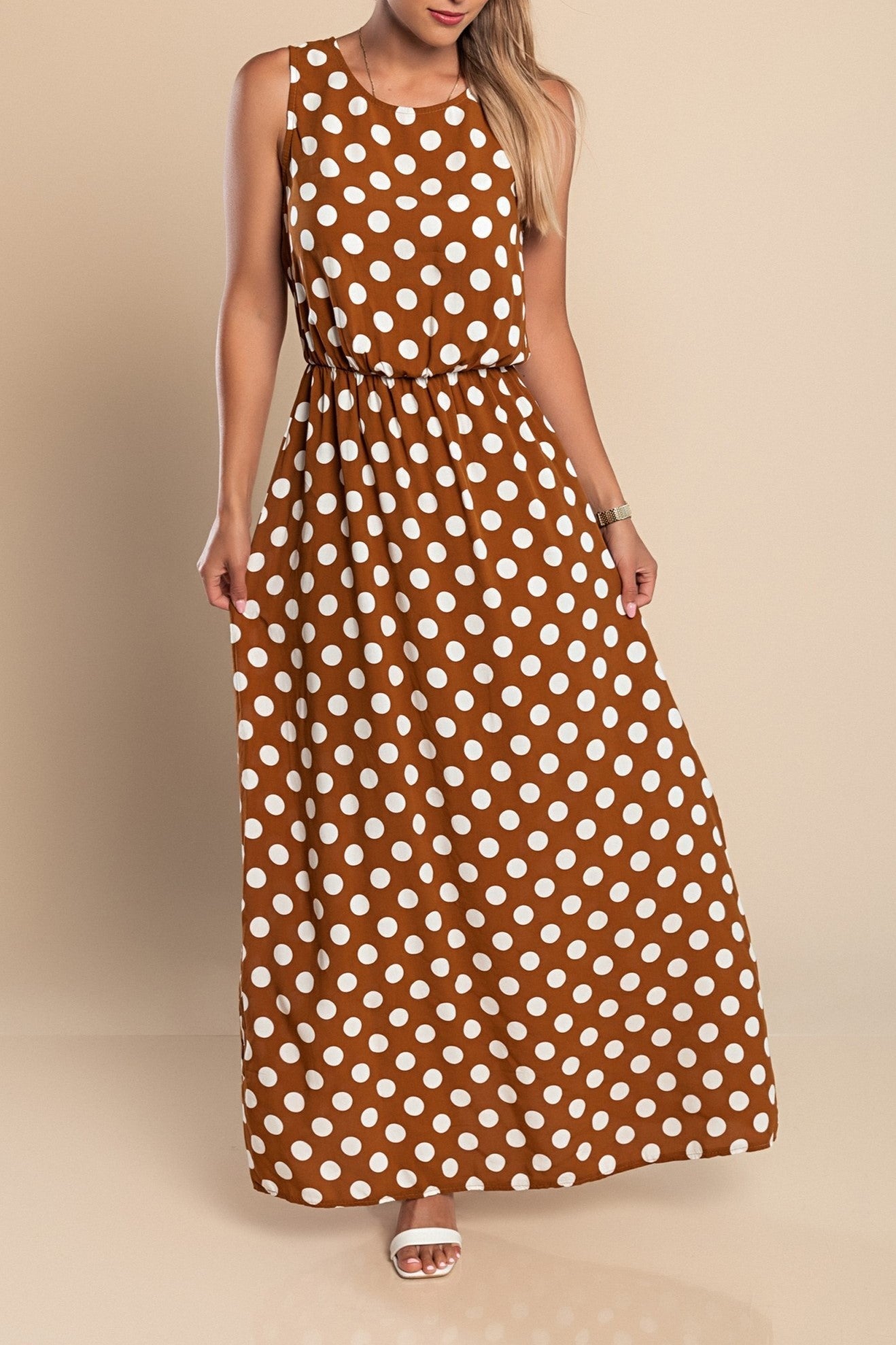 Kvinders Midi Kjole Polka Dot Stil