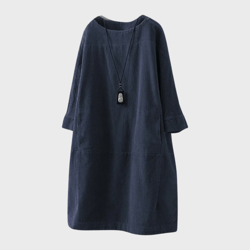 Kvinders Midi Kjole Vintage Velour Polyester