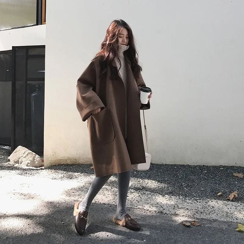Kvinders Overdimensioneret Trenchcoat Stilig