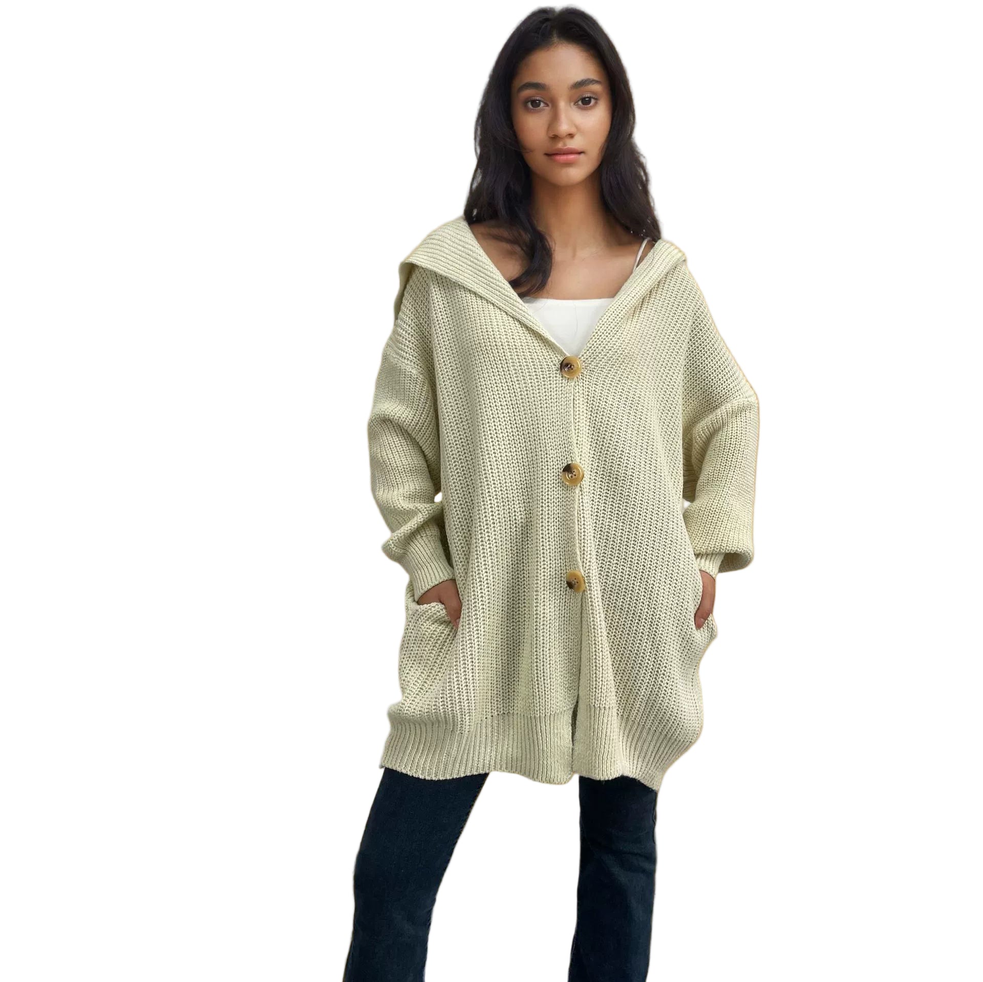 Kvinders Oversized Cardigan Strikket Uld