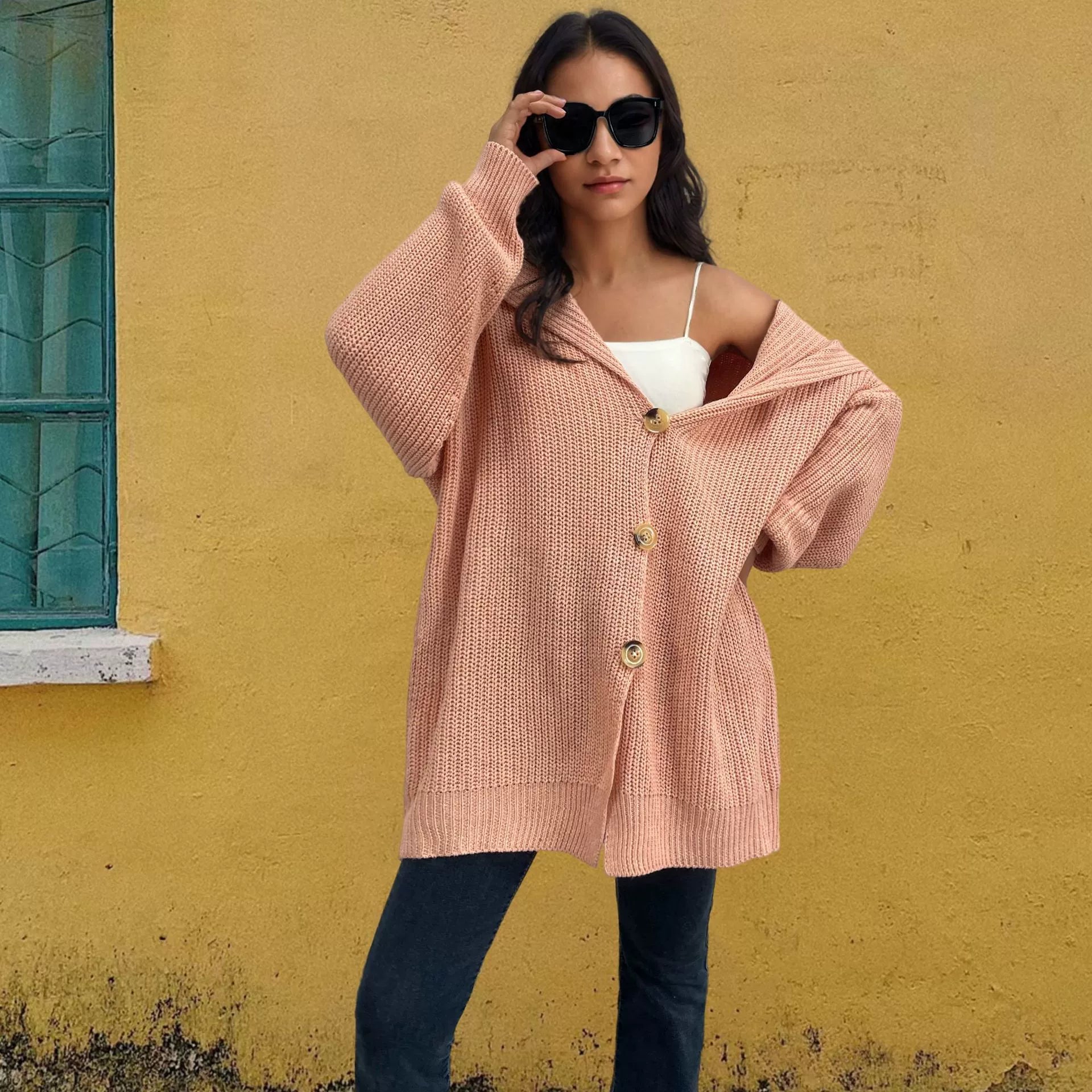 Kvinders Oversized Cardigan Strikket Uld