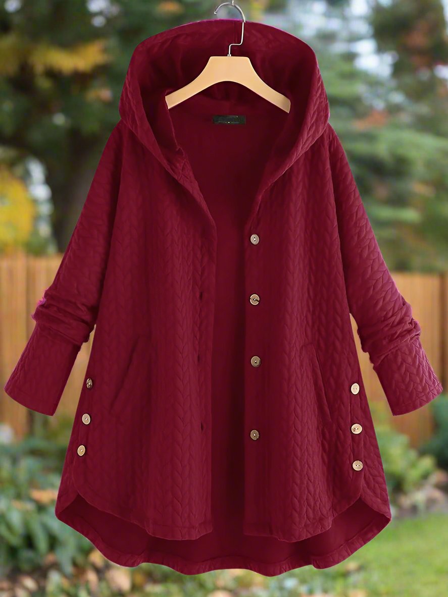 Kvinders Oversized Padded Jakke Asymmetrisk Design