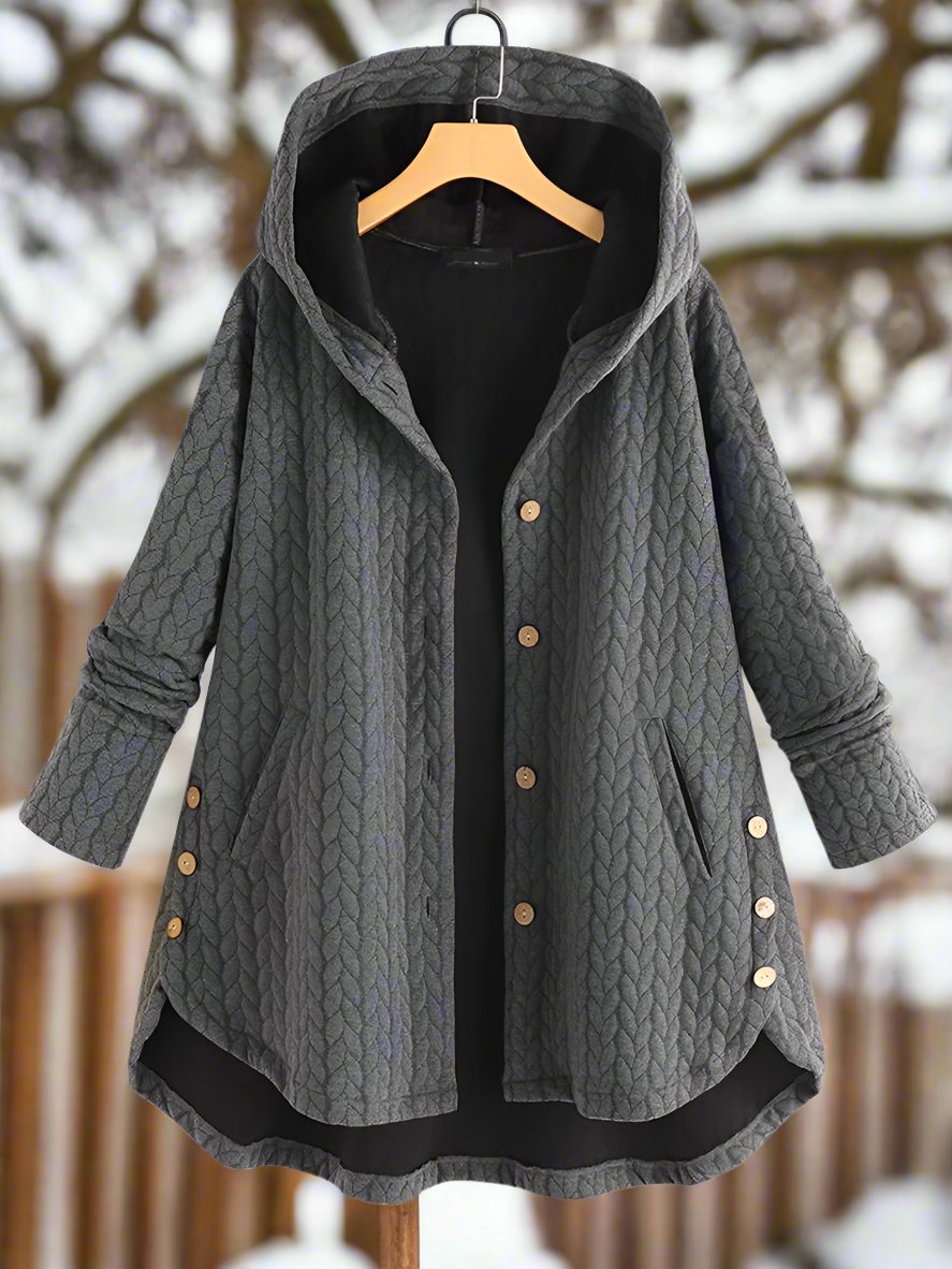 Kvinders Oversized Padded Jakke Asymmetrisk Design