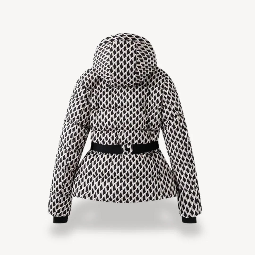 Kvinders Pufferjakke med Bæltedesign