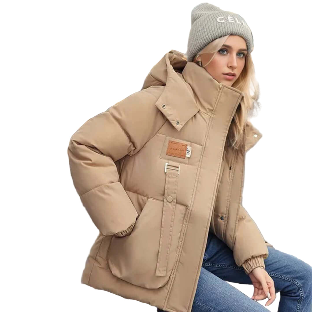 Kvinders Quilted Jakke Med Hætte