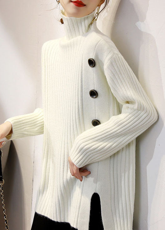 Kvinders Rullekrave Strik Sweater Afslappet Stil