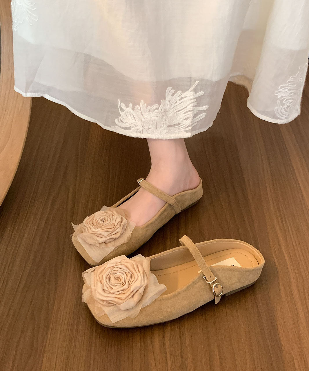 Kvinders Slide Sandaler med Blomsterdesign