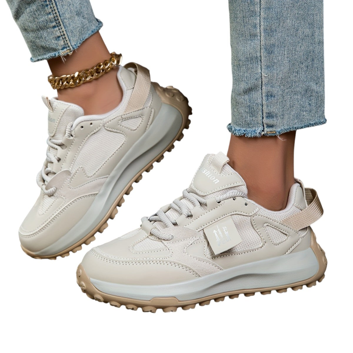 Kvinders Sneakers Høj Sål Trendy