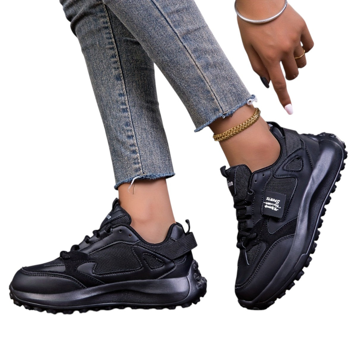 Kvinders Sneakers Høj Sål Trendy