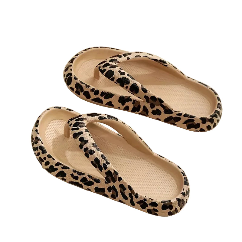 Kvinders Sommer Hjemmesko med Leopardprint