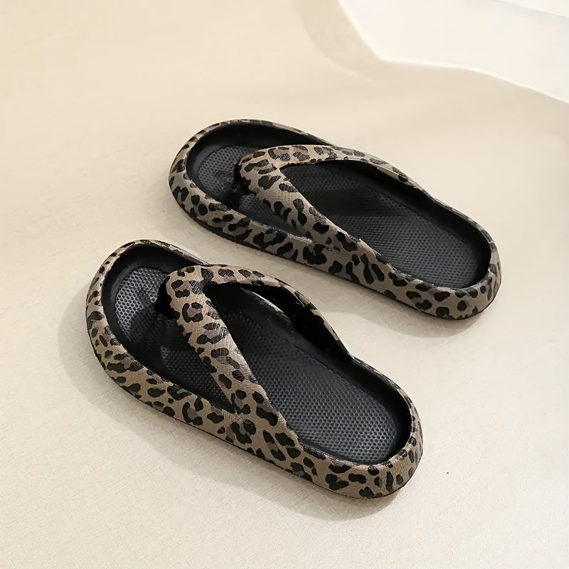 Kvinders Sommer Hjemmesko med Leopardprint