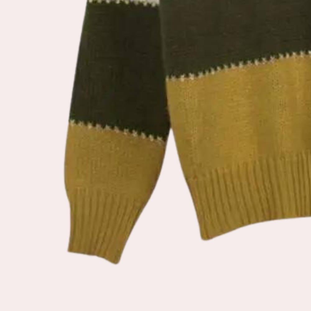 Kvinders Stribet Sweater i Klassisk Stil