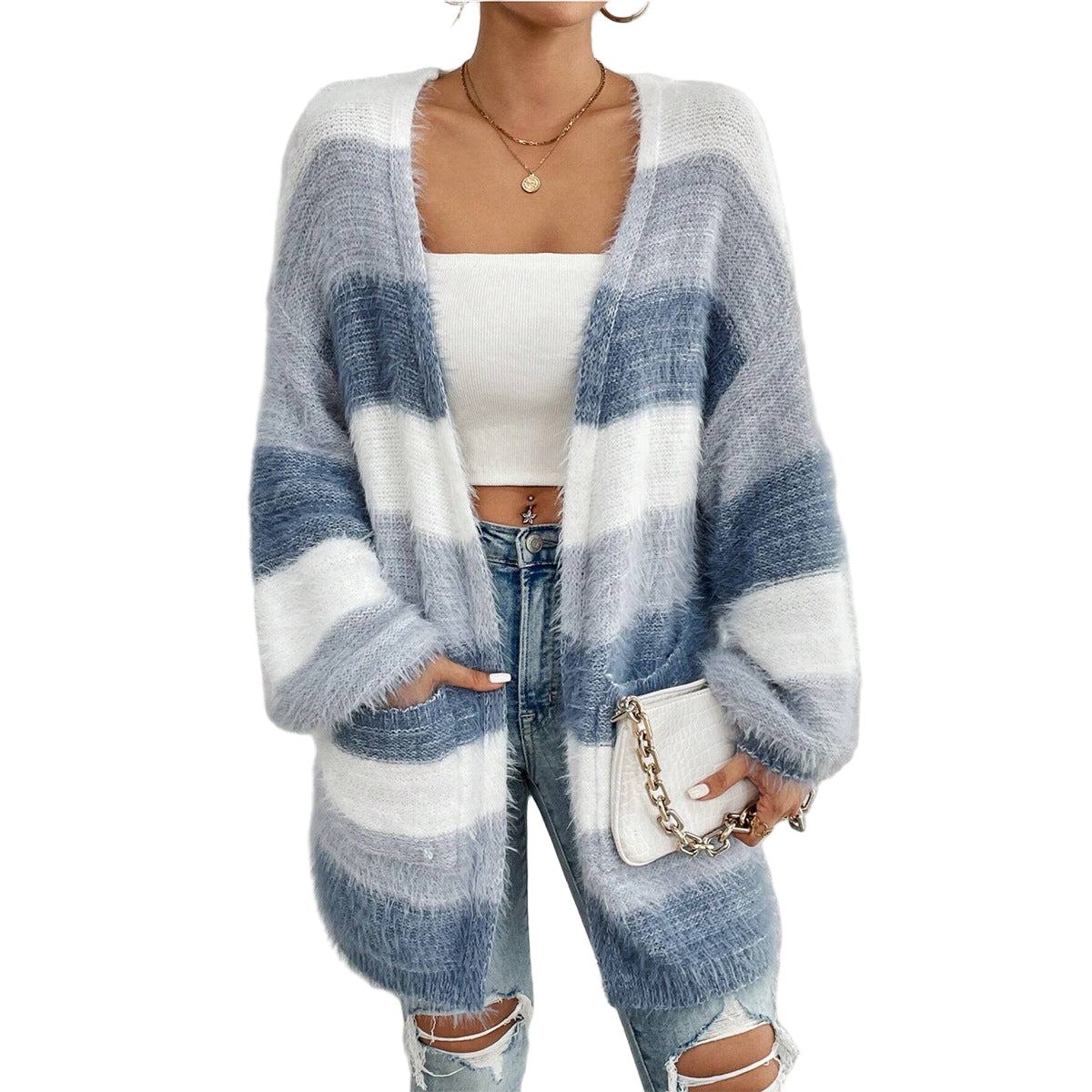 Kvinders Strikket Cardigan Oversized