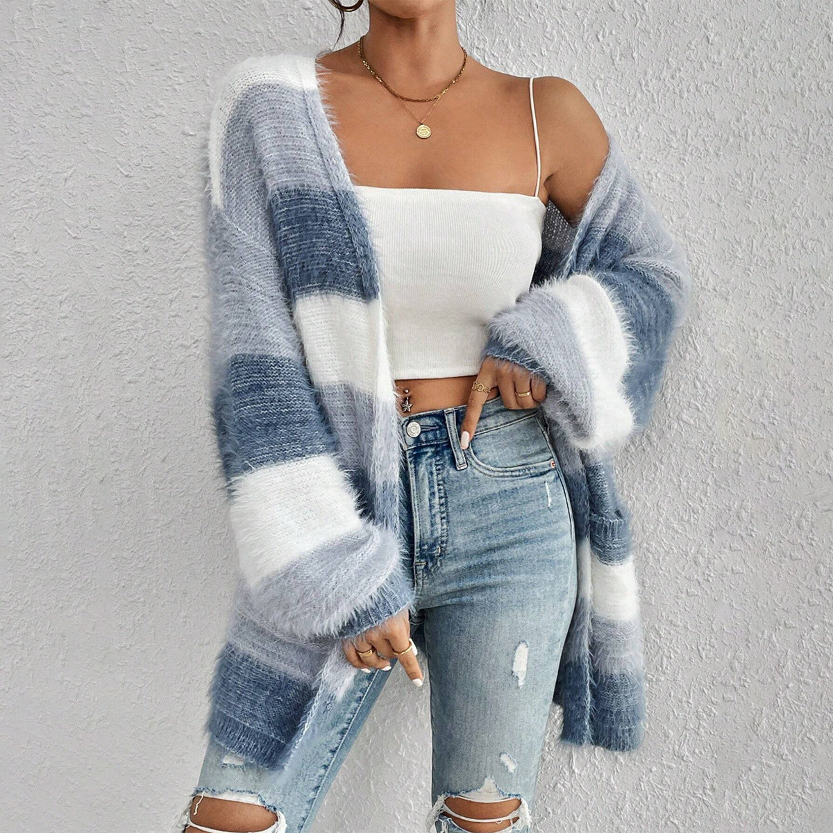 Kvinders Strikket Cardigan Oversized