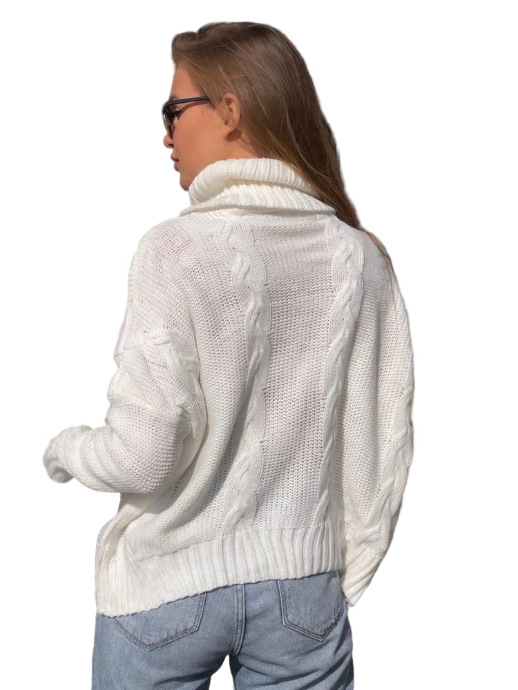 Kvinders Strikket Sweater - Chunky Turtleneck