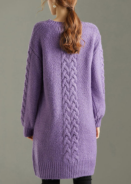 Kvinders Strikket Sweater Kjole Klassisk Stil