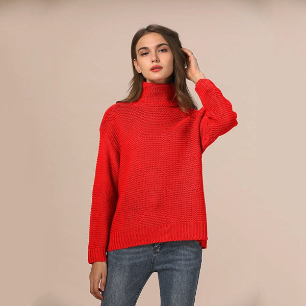 Kvinders Strikket Sweater Turtleneck