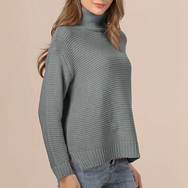 Kvinders Strikket Sweater Turtleneck